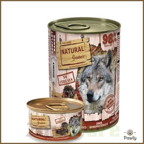 שימור נטורל גרייטנס 98% הודו מונו פרוטאין לכלב