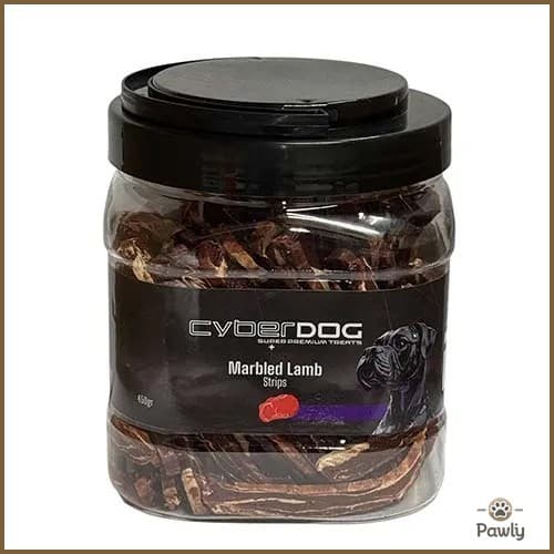 צנצנת סייבר דוג רצועות טלה משוישות לכלב