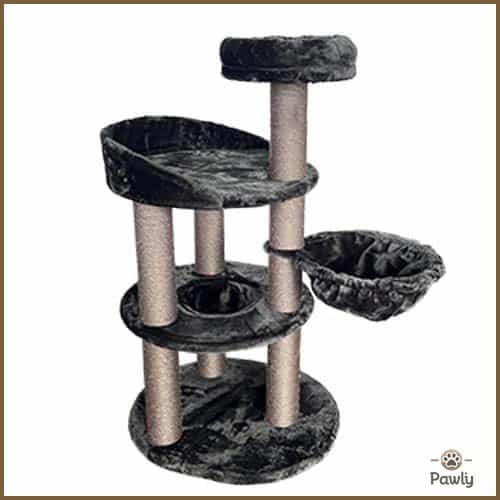 מתקן גירוד מאסיבי לחתולים 4 קומות משולב ערסל