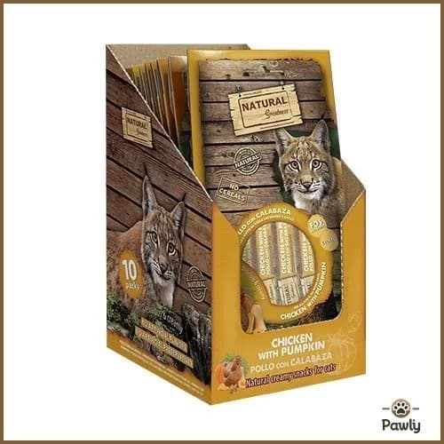 חטיף שלוק נטורל גרייטנס עוף ודלעת לתמיכה במערכת העיכול לחתול