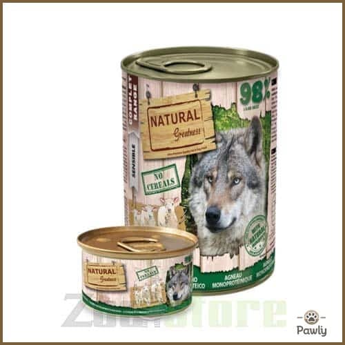 שימור נטורל גרייטנס 98% כבש מונו פרוטאין לכלב