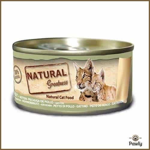 שימור נטורל גרייטנס 70% בשר לגורי חתולים חזה עוף