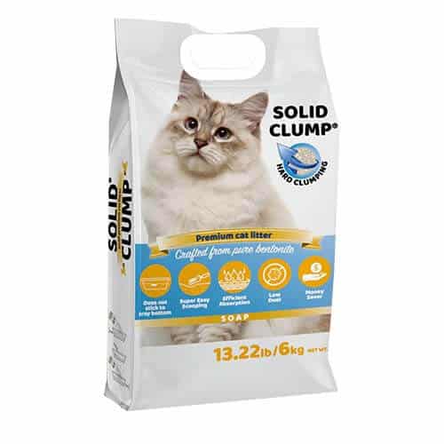 חול מתגבש לחתול סוליד קלאמפ בניחוח סבון