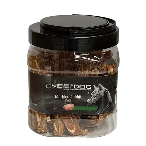 צנצנת סייבר דוג רצועות ארנבת משוישות לכלב